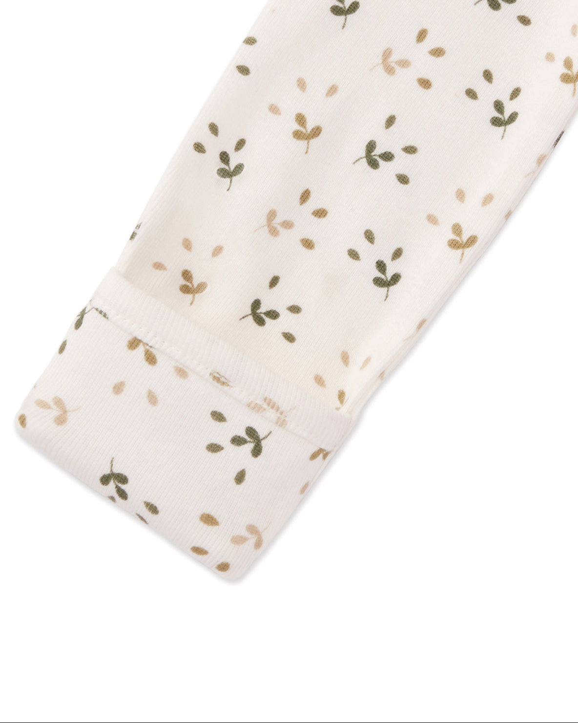 Unisex Baby and Toddler "Tossed Leaf" Ribbed 100% Cotton Footie