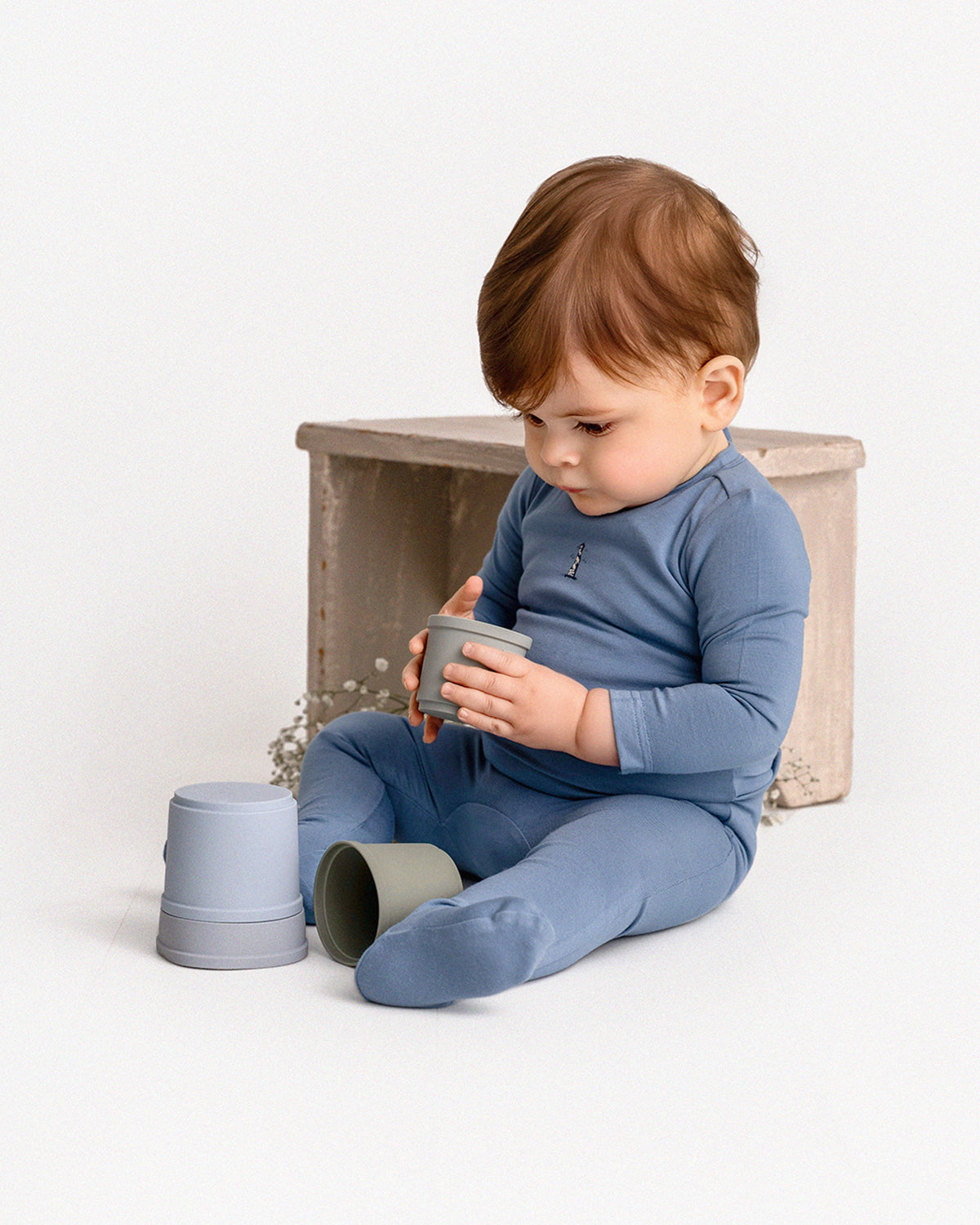 Solid Footie with Printed Lighthouse