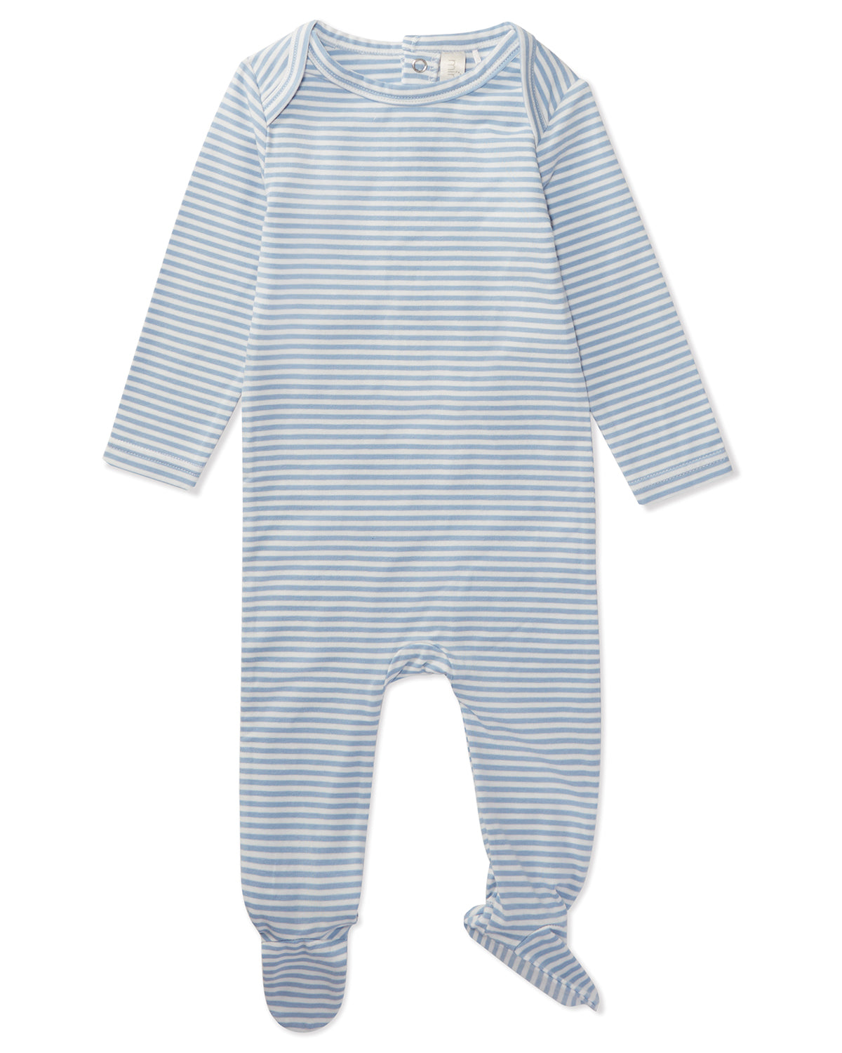 Baby and Toddler Striped Cotton/Modal Shoulder-Flap Footie