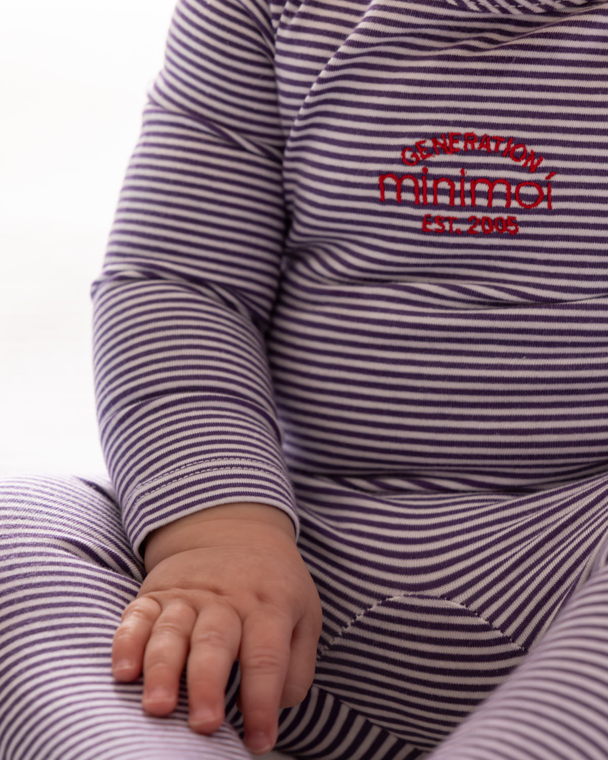 Baby and Toddler "Generation MiniMoi" Stretchy Mini-Striped Cotton-Rich Footie