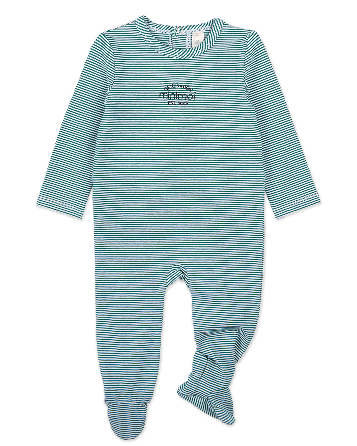 Baby and Toddler "Generation MiniMoi" Stretchy Mini-Striped Cotton-Rich Footie