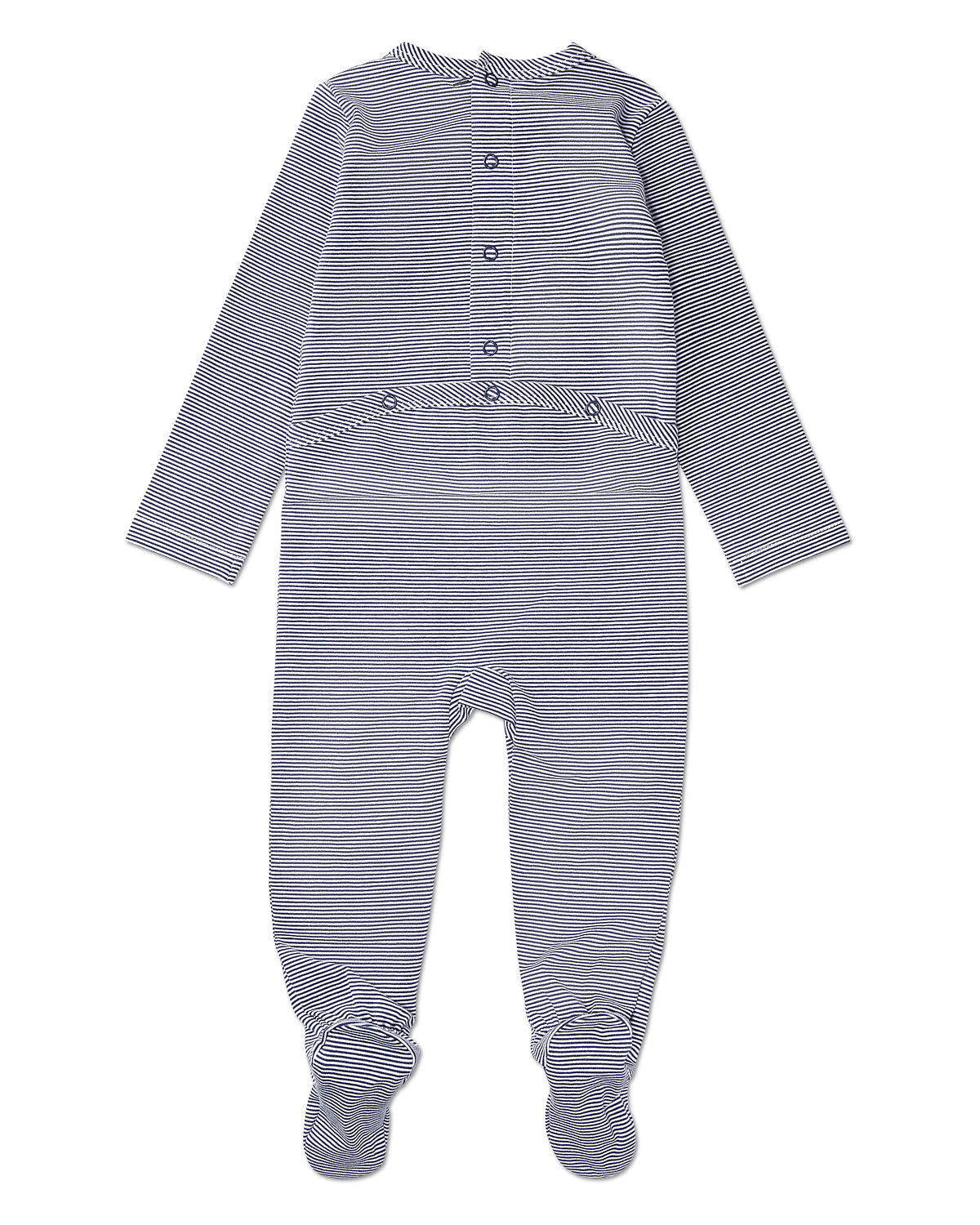 Baby and Toddler "Generation MiniMoi" Stretchy Mini-Striped Cotton-Rich Footie