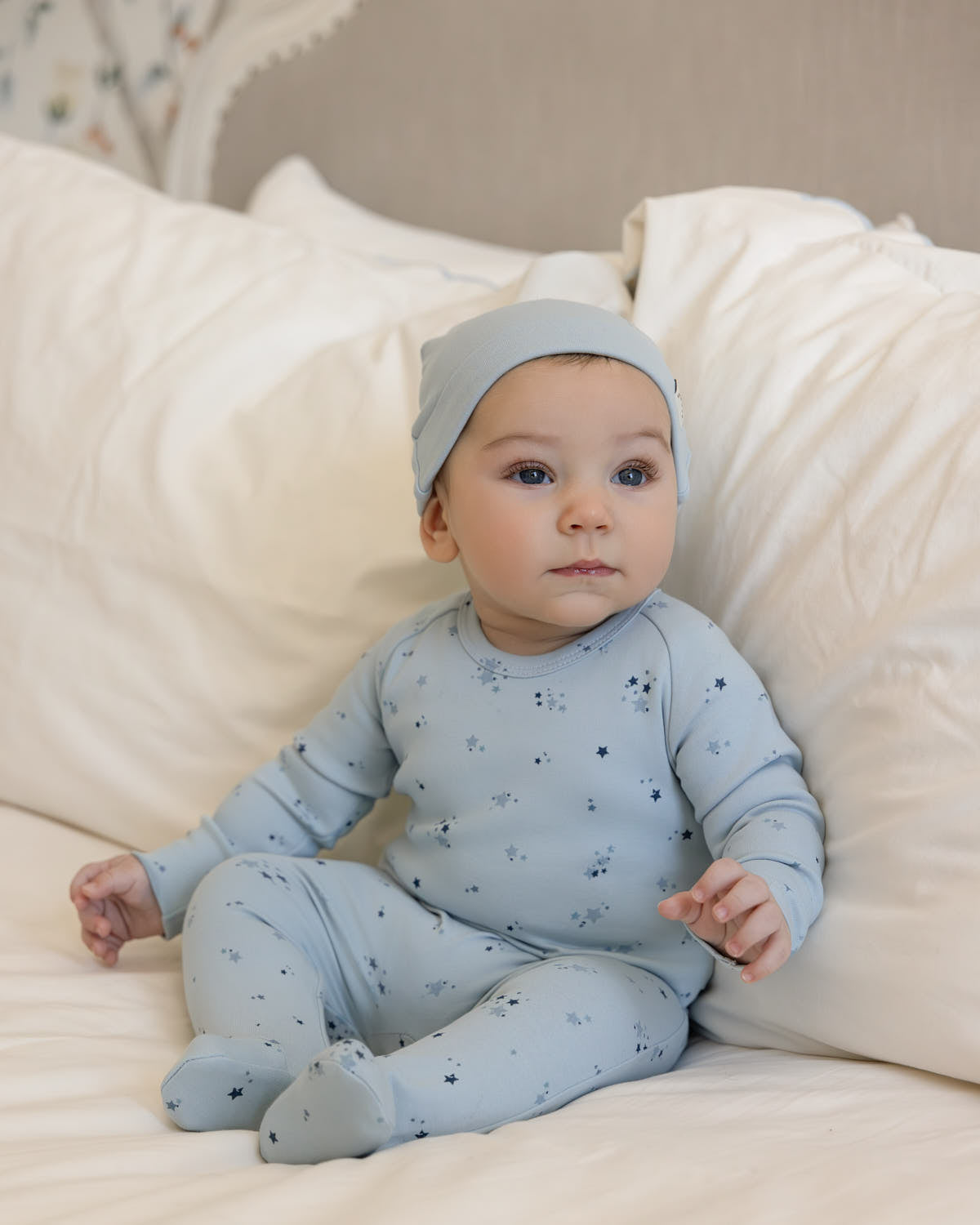 Baby and Toddler Boys "My Brightest Star" 100% Cotton Knit Footie