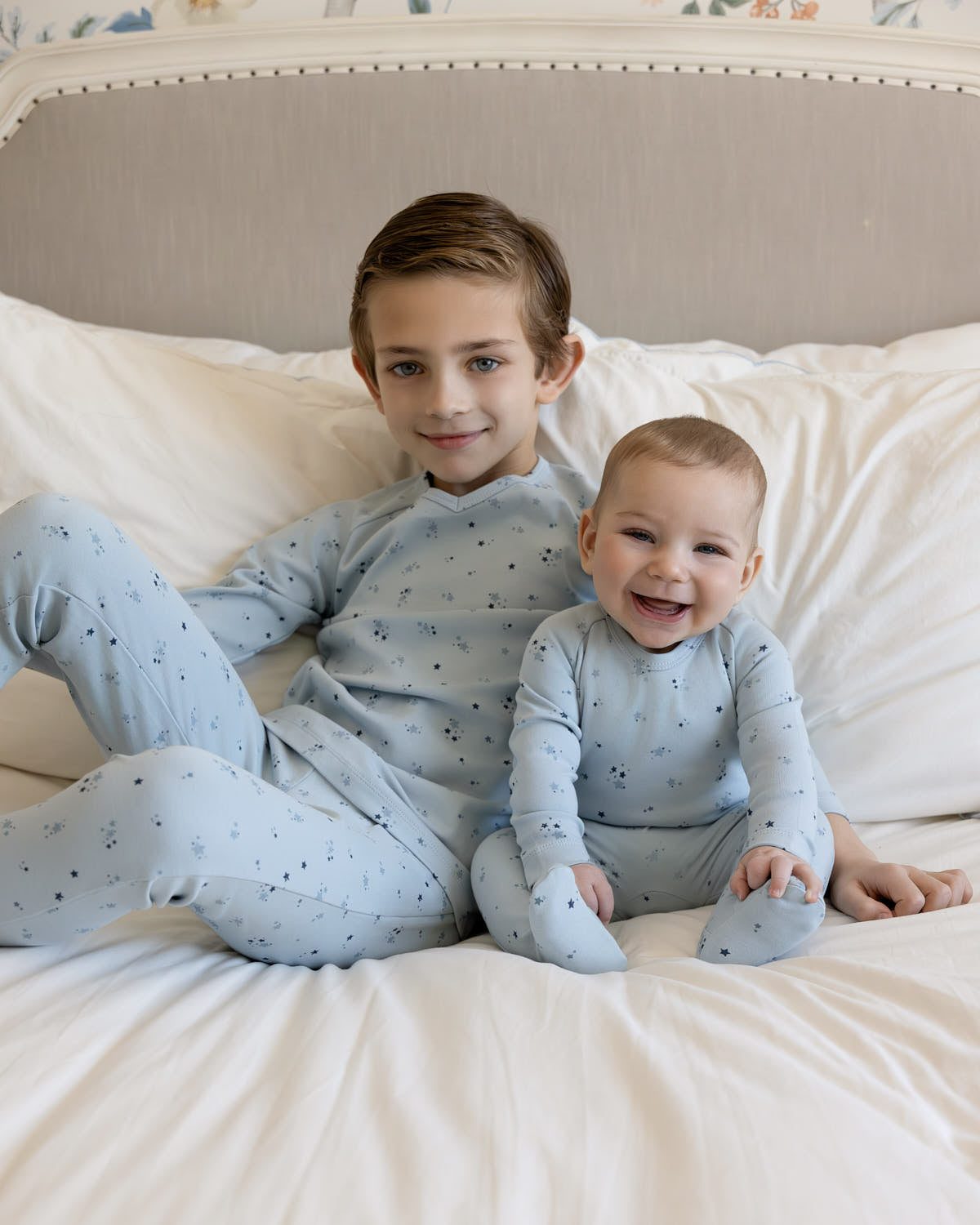 Baby and Toddler Boys "My Brightest Star" 100% Cotton Knit Footie