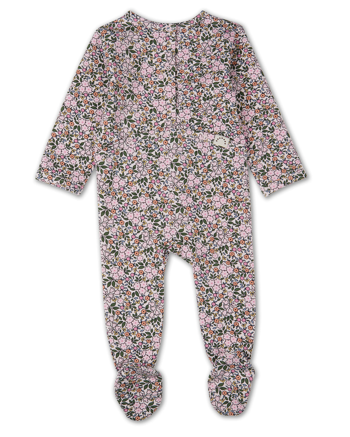 Baby and Toddler Girls "Kaleidoscope Bouquet" Cotton Rich Footie