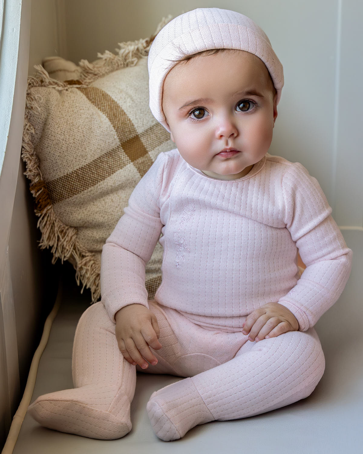 3 Piece Baby "Mon Etoile" Cotton Rich Pointelle Footie Set