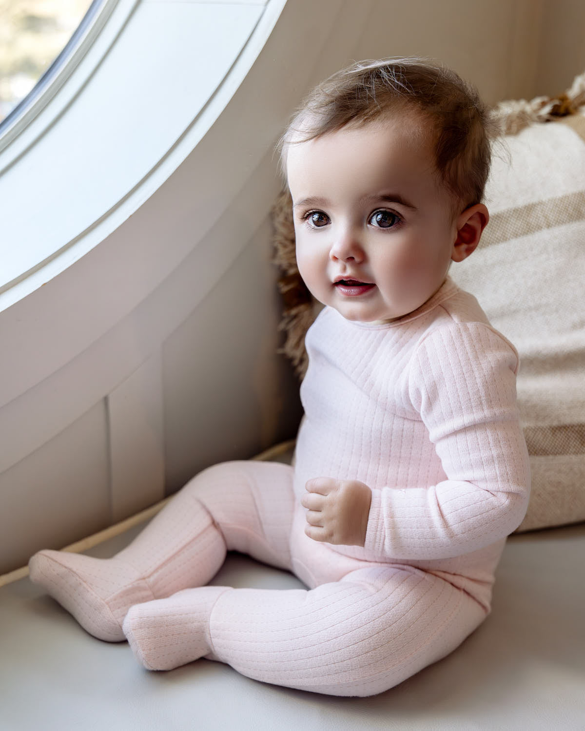 Baby "Mon Etoile" Cotton Rich Pointelle Footie