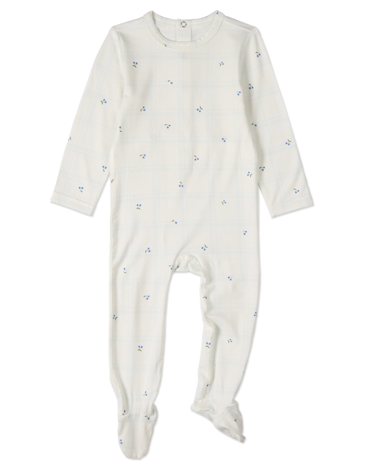 Baby "Berry Sweet" Modal Blend Tonal Plaid Footie