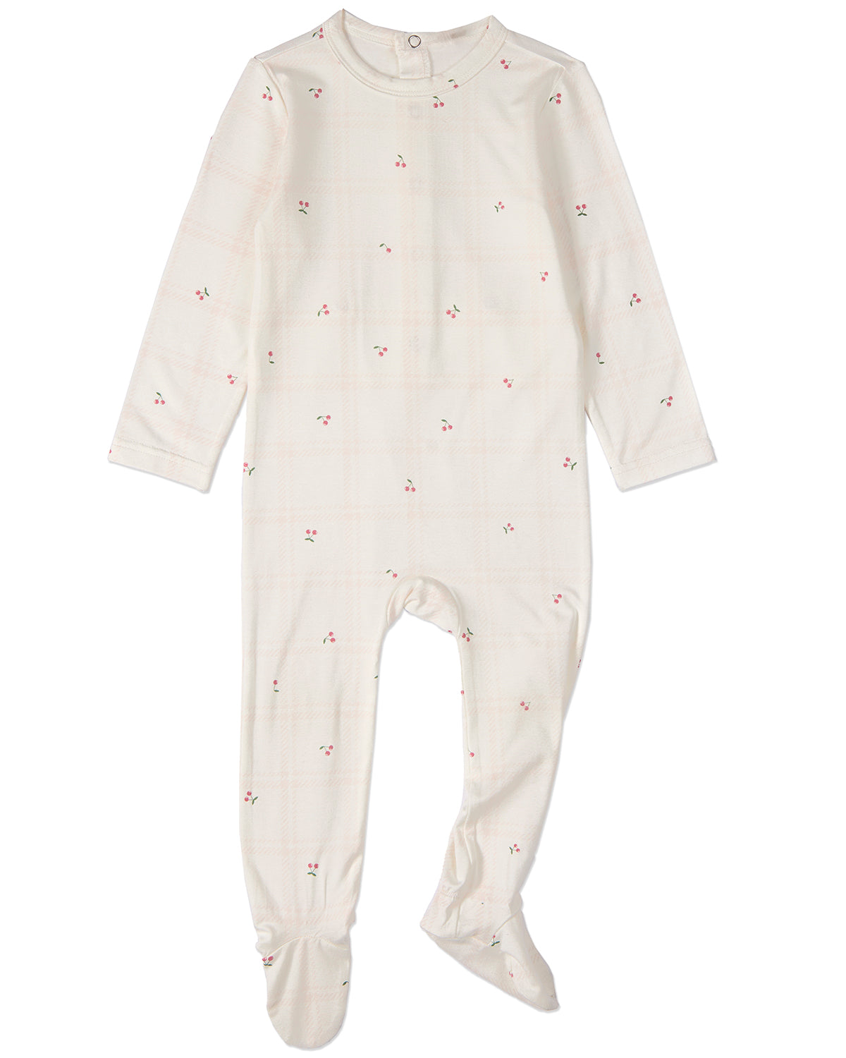 Baby "Berry Sweet" Modal Blend Tonal Plaid Footie