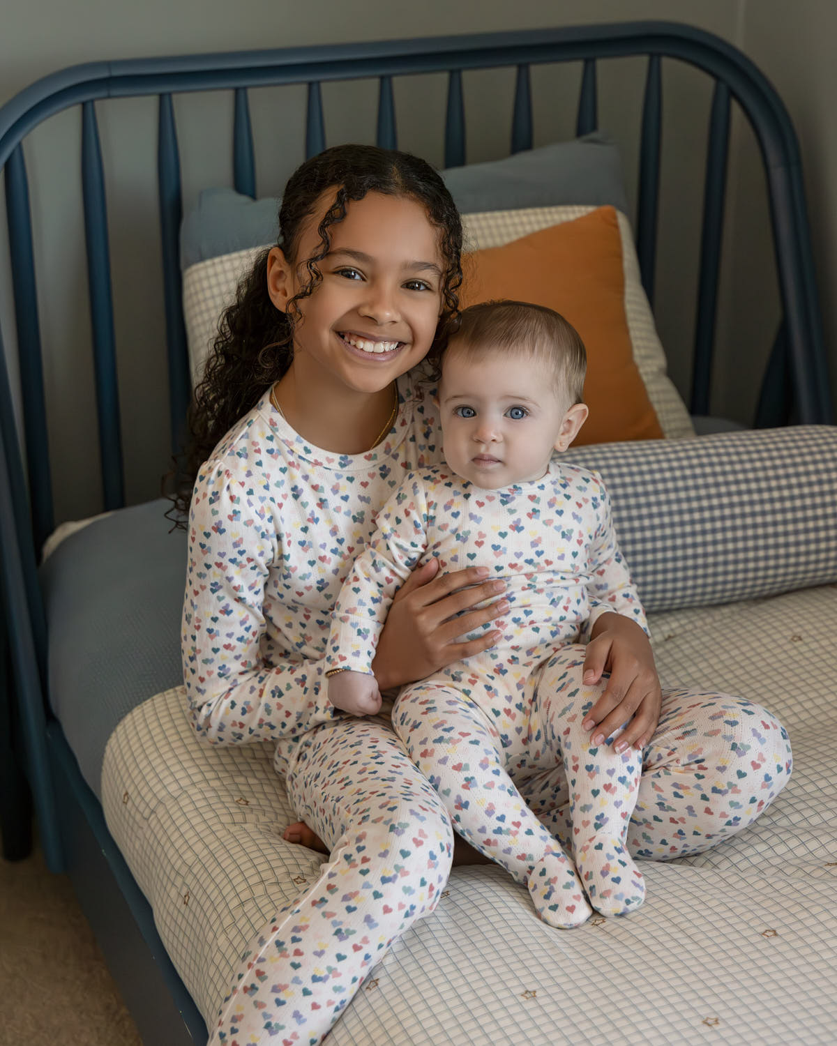 Baby and Toddler Girls "Candied Hearts" Pointelle Footie