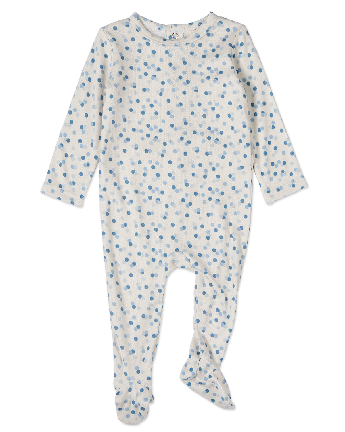 Baby and Toddler Boys "Blue Confetti" Pointelle Footie