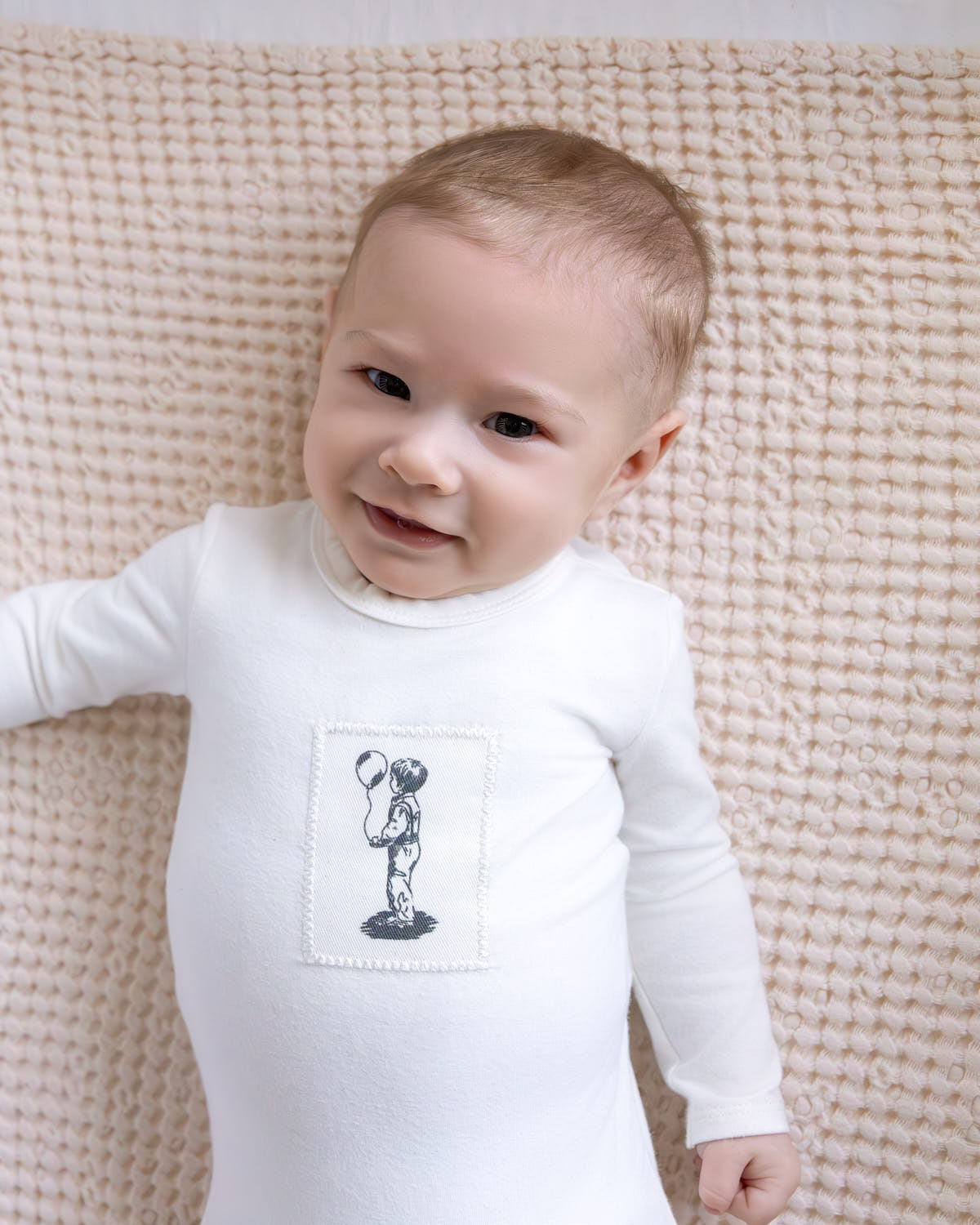 Baby Boys "The Little Boy And His Balloon" Cotton Rich Footie