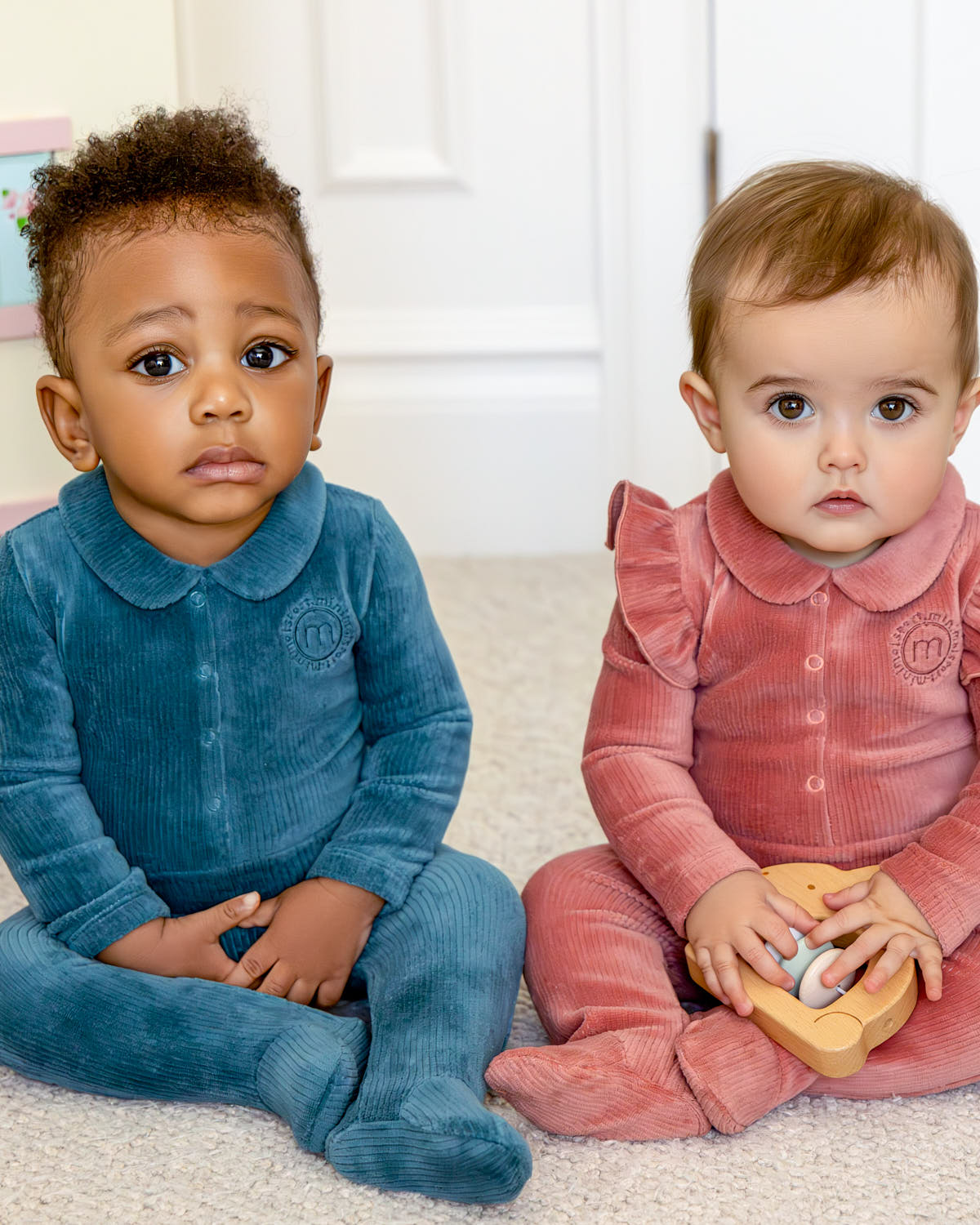 Baby and Toddler Boys "MiniMoi Sport" Cotton Rich Corduroy Footie