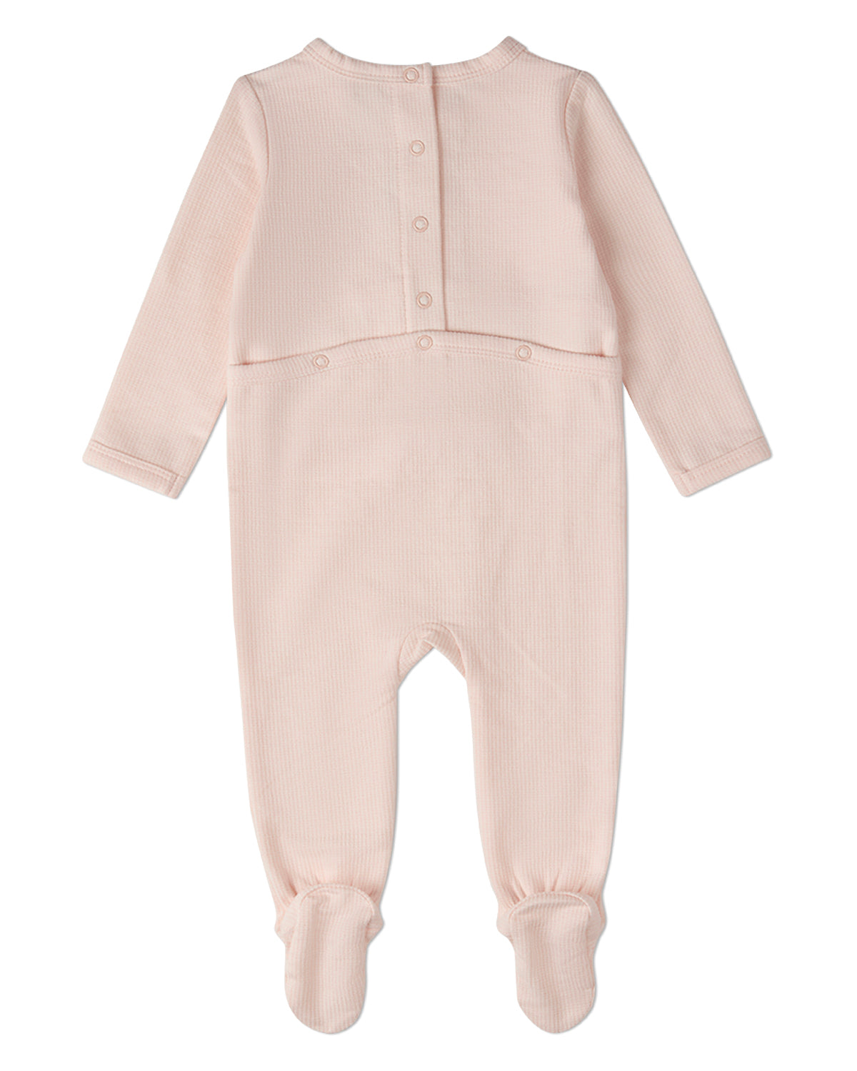 Baby Girls "A Little Flower Power" Embroidered Long-Sleeve Footie