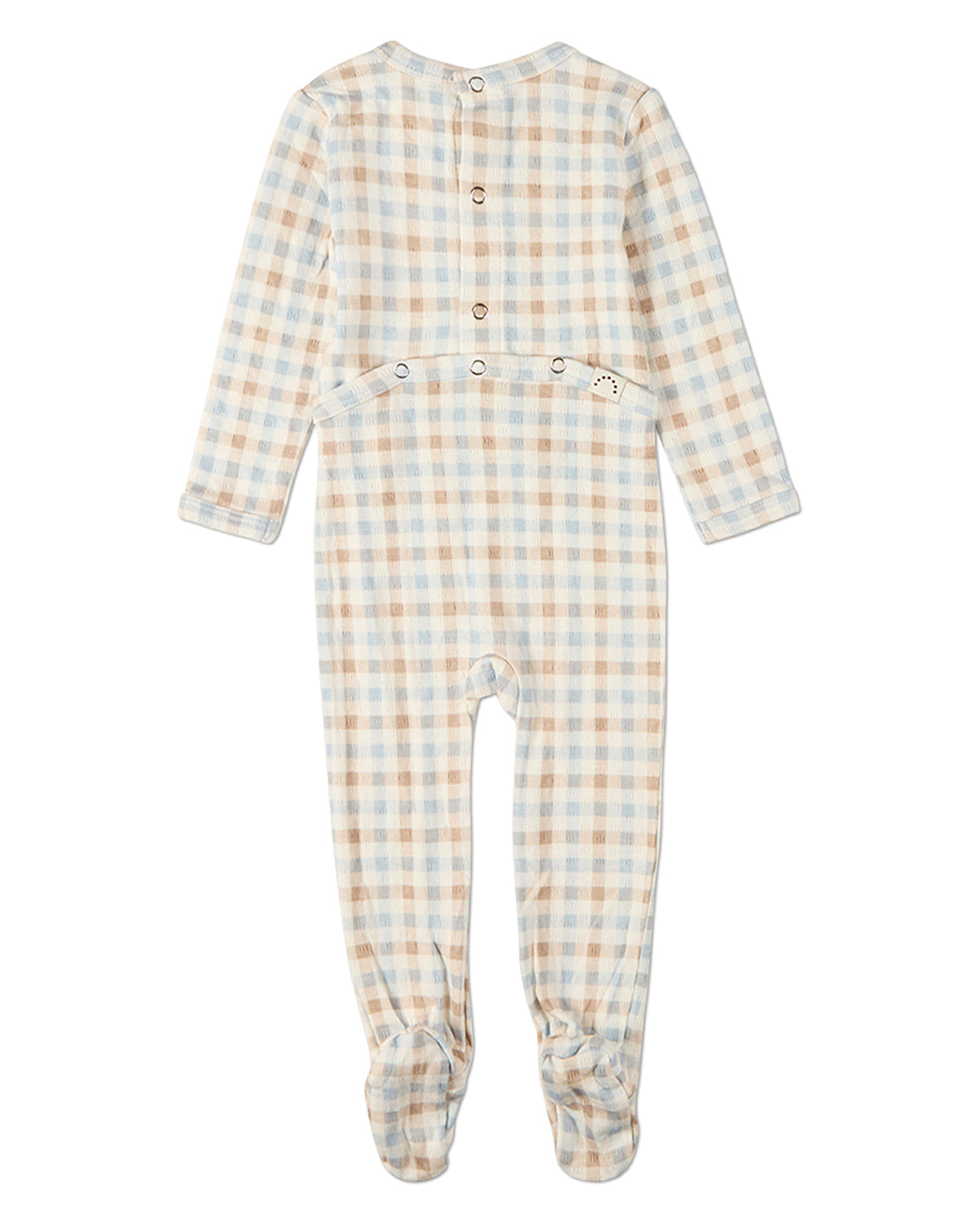 Baby "Let Your Dreams Set Sail" Rayon/Cotton Plaid Pointelle Footie