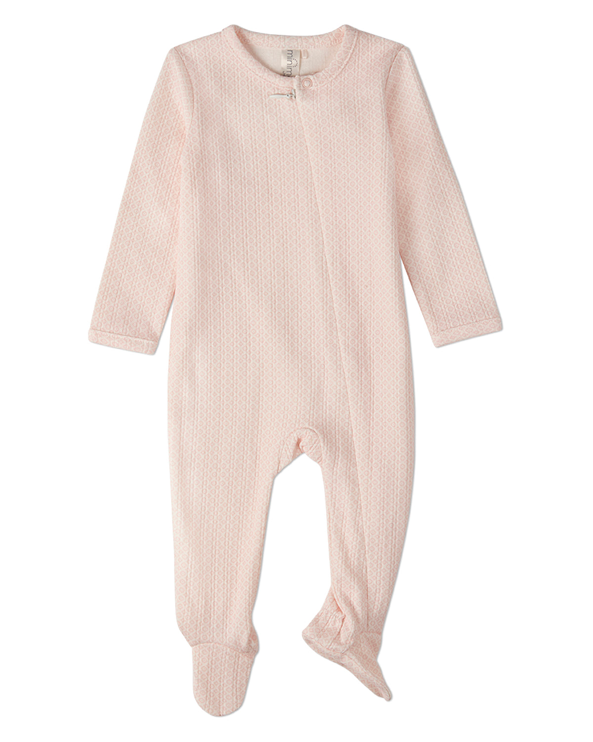 moimoページ Baby 100% Cotton Knit Zippered Footie with All-Over Abstract