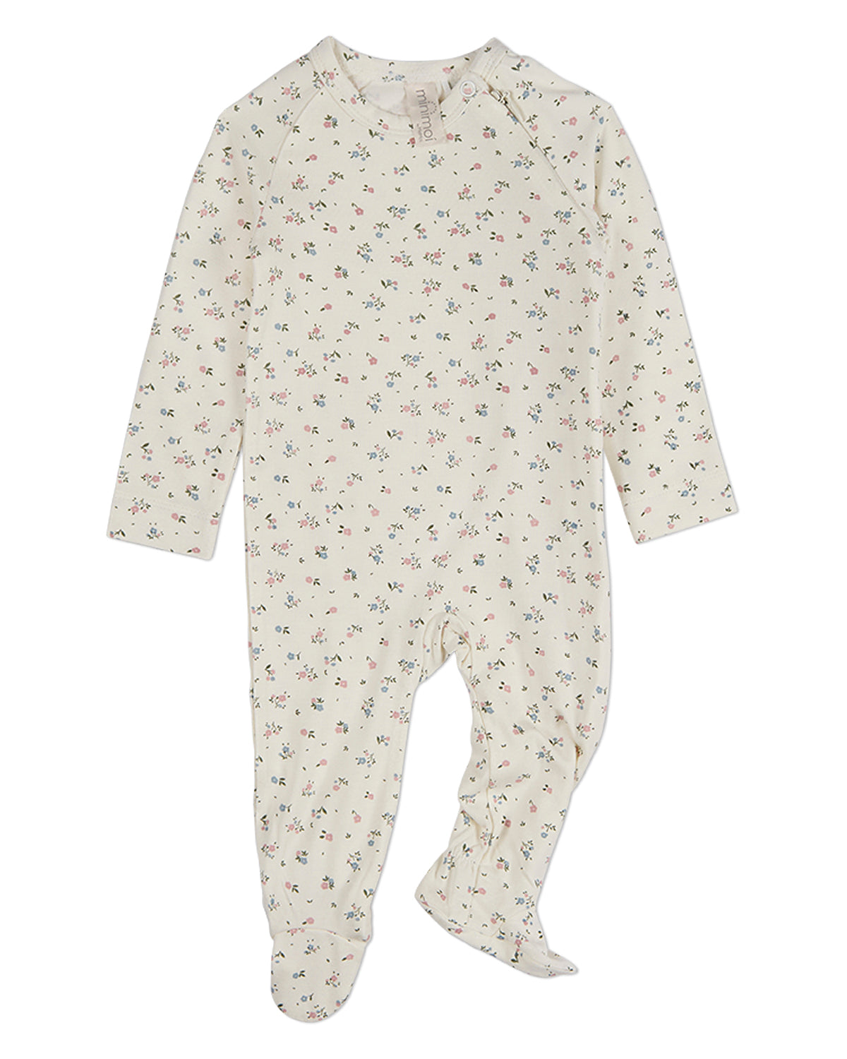 Baby Girls "Fairy Flowers" Silky-Soft Allover Floral Printed Footie