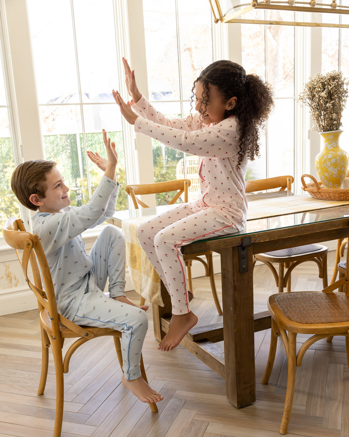 2 Piece Girls "Plant Your Dreams & Grow Happy" Pointelle Lounge Set