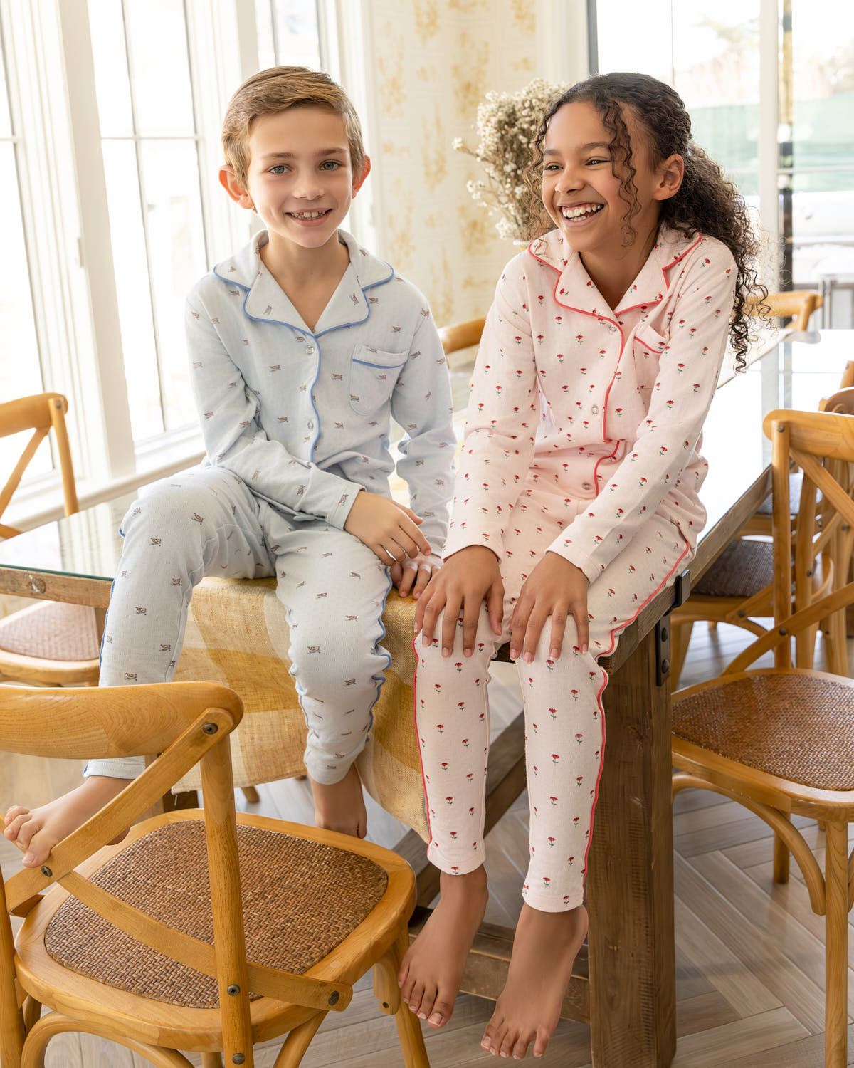 2 Piece Boys "Row Your Boat Gently" Pointelle Pajama Set