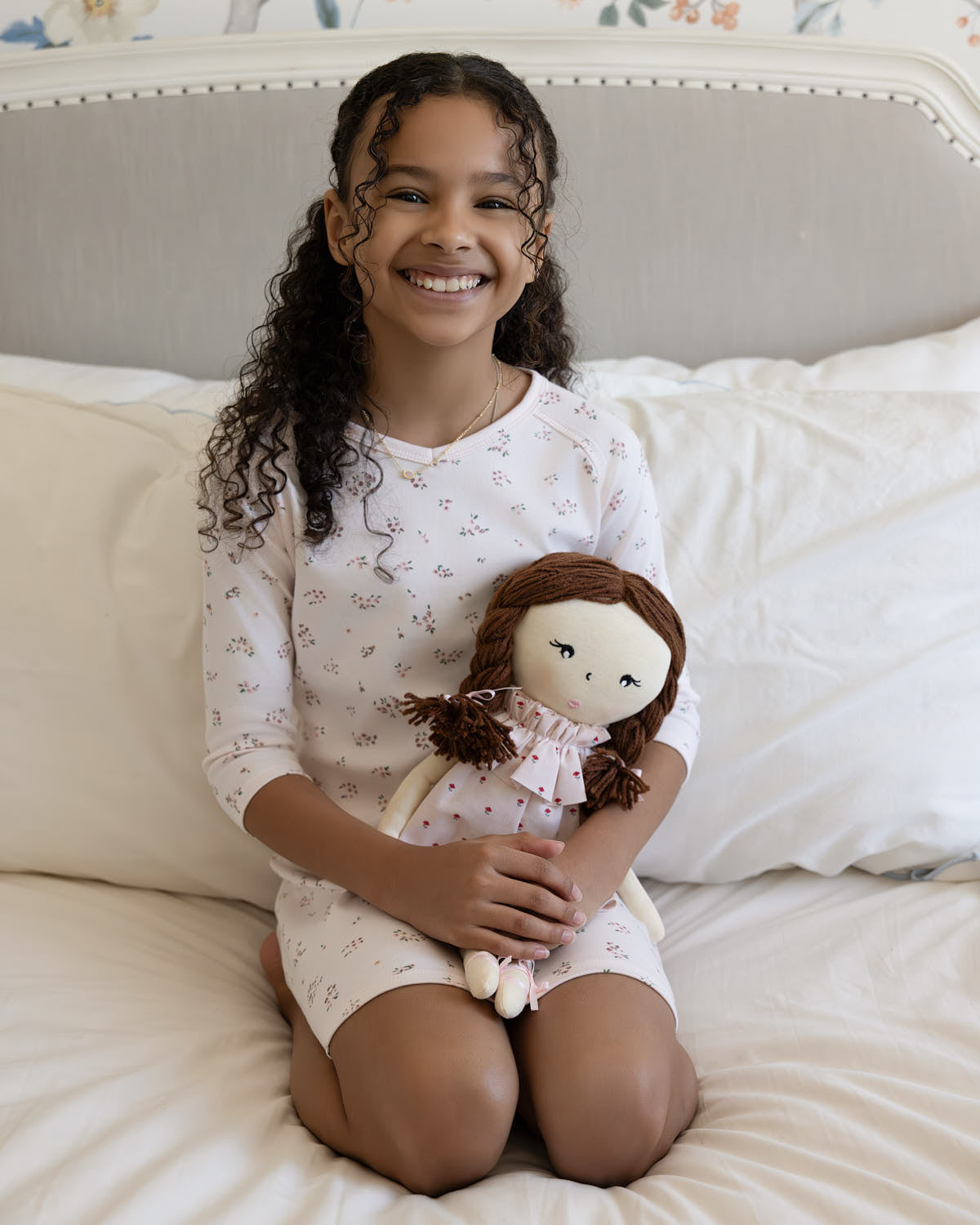 Girls "Cameo Florals" 100% Cotton Pullover Nightgown