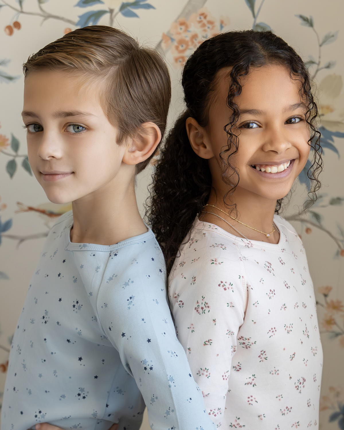 Girls "Cameo Florals" 100% Cotton Pullover Nightgown