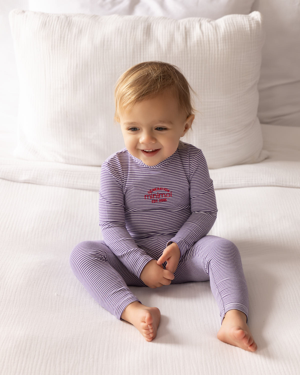 2 Piece Kids Mini-Stripe "Generation MiniMoi" Pajama Set