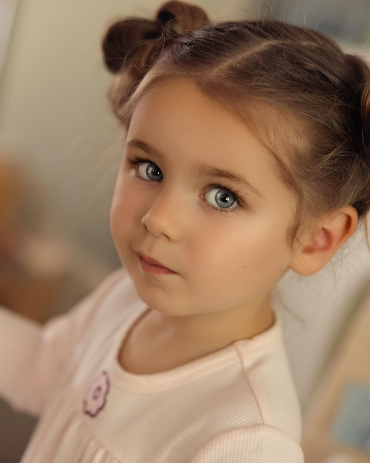 2 Piece Girls "A Little Flower Power" Embroidered Pull-On Lounge Set