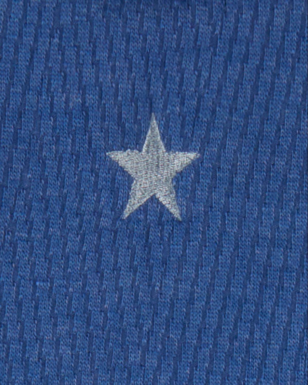 2 Piece Boys Star-Embroidered Textured Ribbed Rayon-Blend Pajama Set