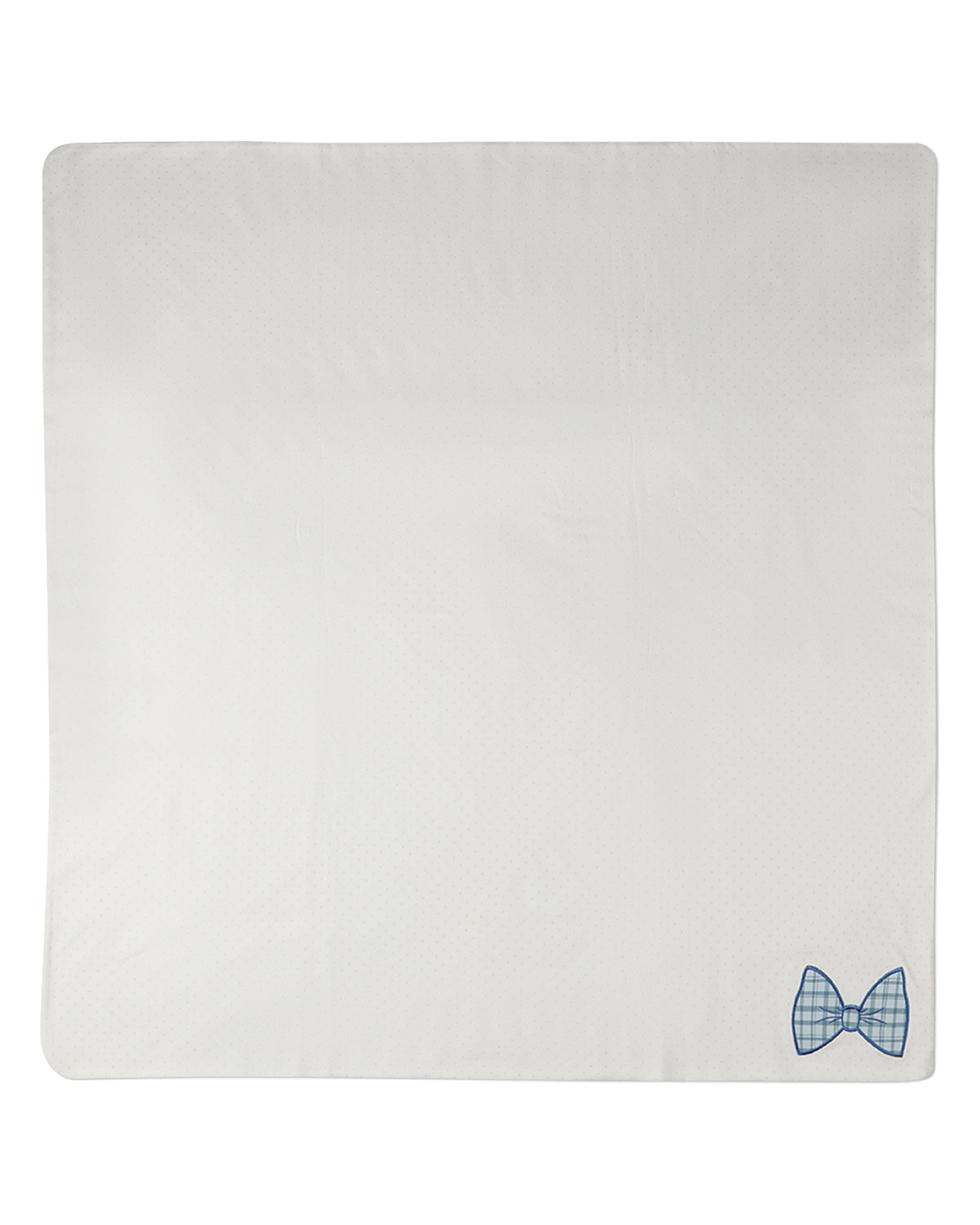 Baby Boys "Put A Bow On It" 100% Cotton Embroidered Swaddle Blanket