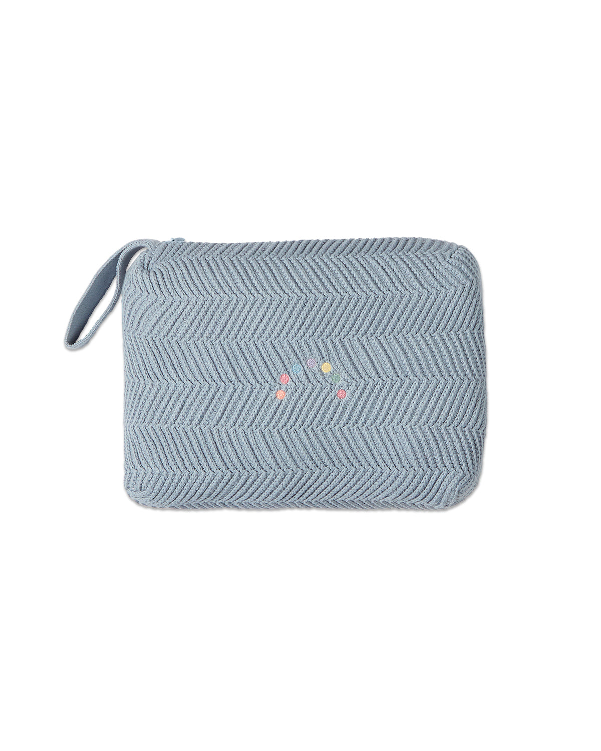 Baby Herringbone Knit 100% Cotton Blanket with Carry Pouch