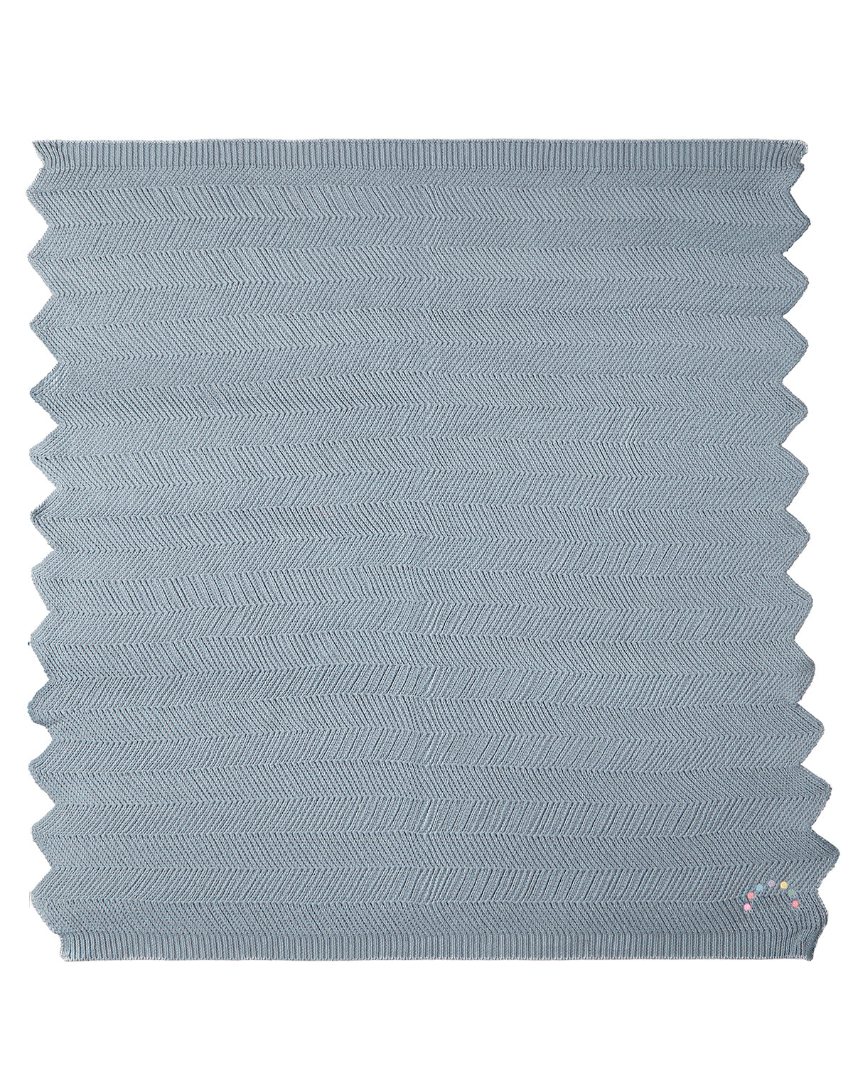 Baby Herringbone Knit 100% Cotton Blanket with Carry Pouch