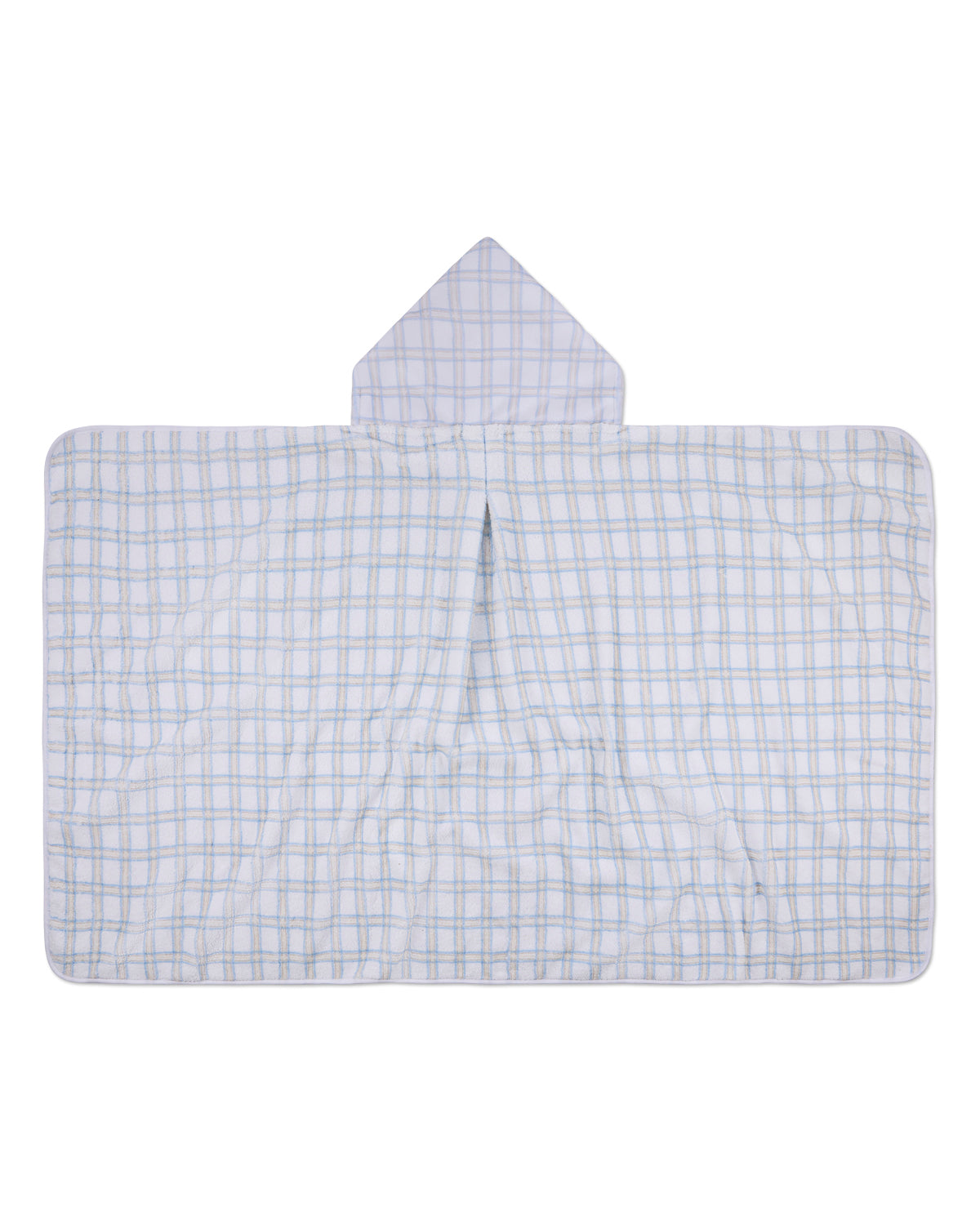 Boys Cozy Plaid Hooded Cotton-Lined Terry Towel