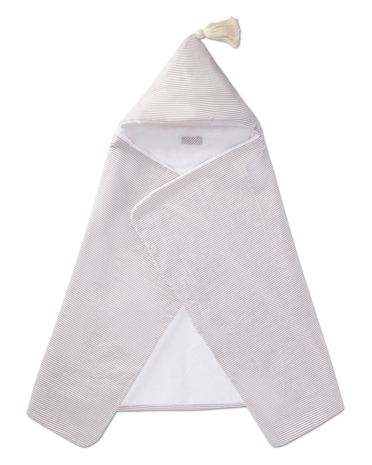 Unisex Baby Mini-Striped Cotton-Lined Hooded Towel