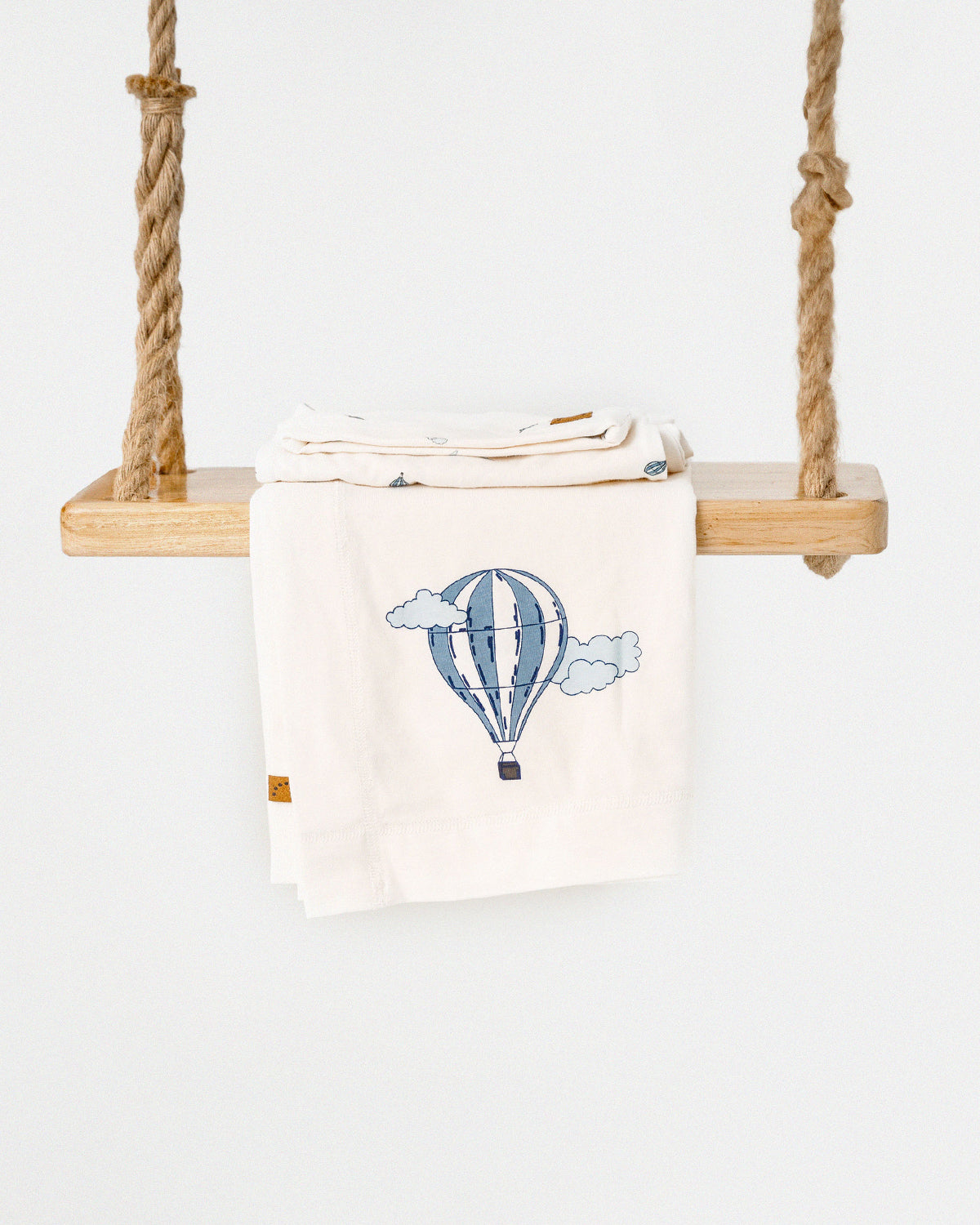 3 Piece Baby Boys "Hot Air Balloon" Rayon Blend Footie Set