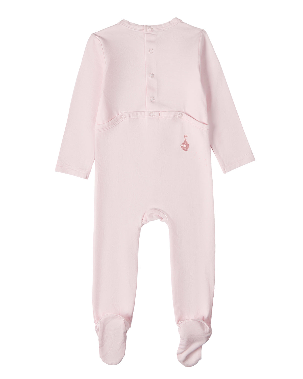 2 Piece Baby Girls "Girl And Her Waddling Ducks" Cotton Rich Footie Set