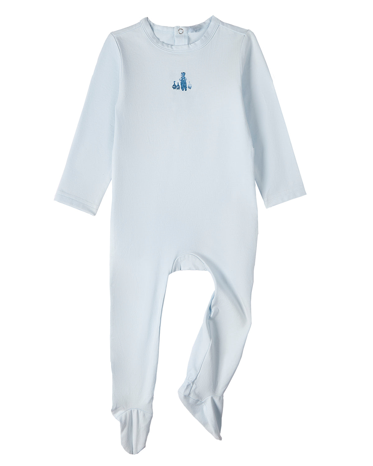 2 Piece "Boy And His Waddling Ducks" Cotton Rich Footie Set