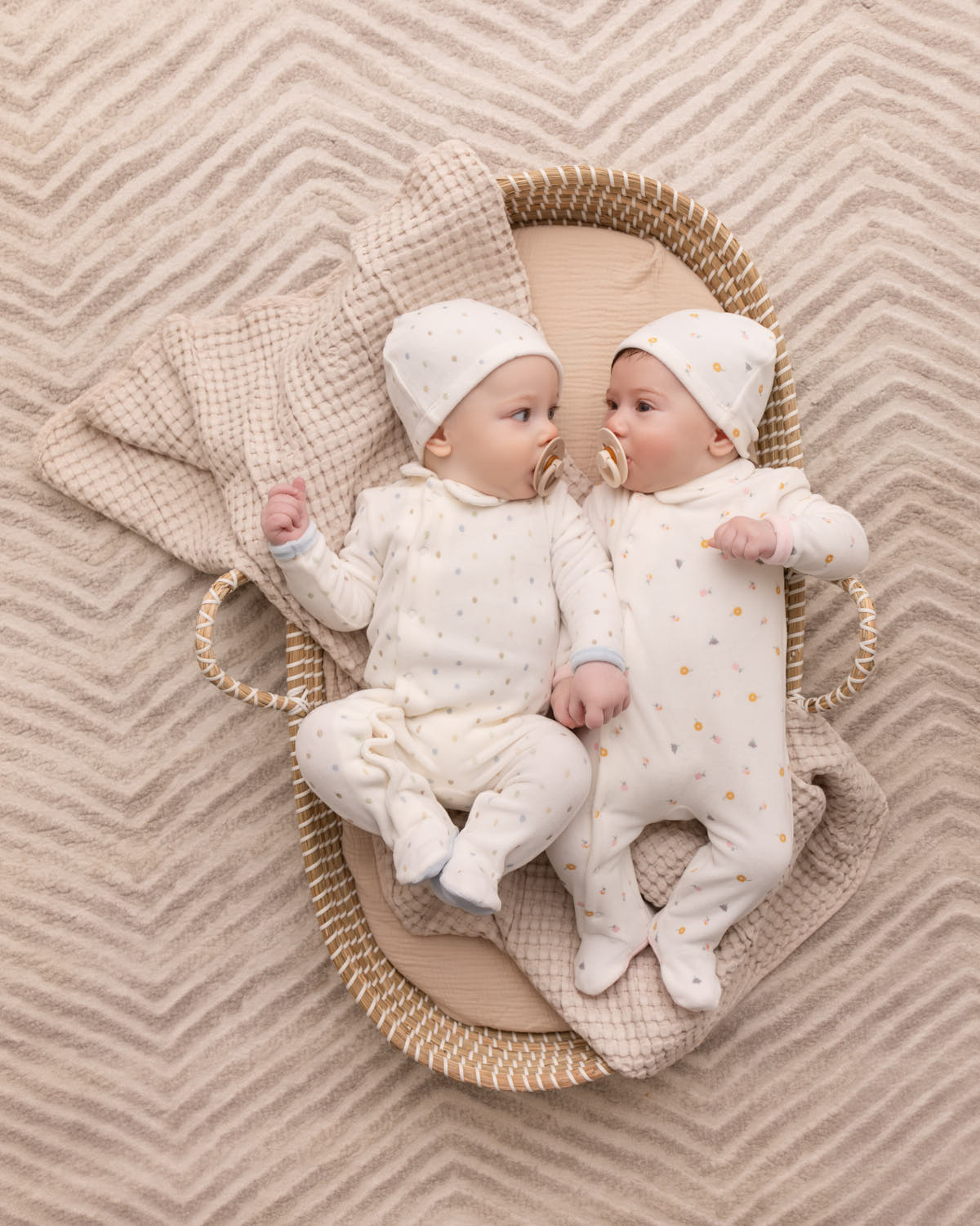 2 Piece Baby Boys "Playful Dots" Velour Footie Set