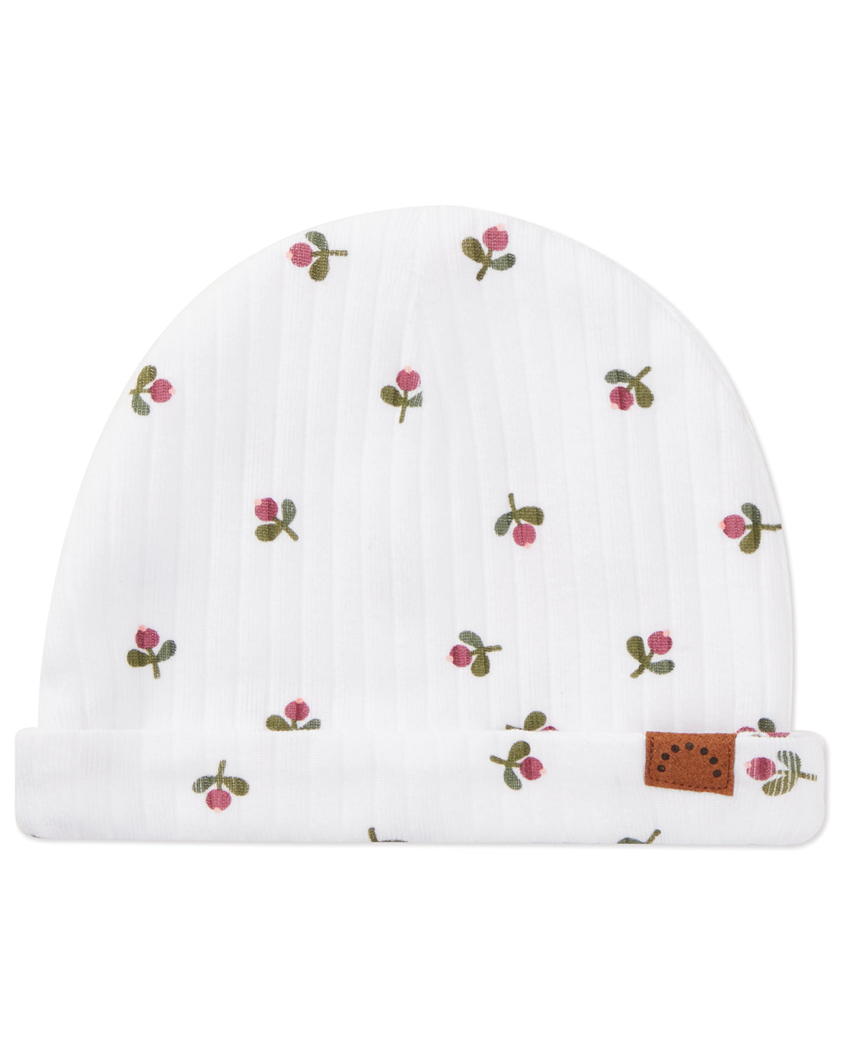 3 Piece Baby Girls "Flower Bud" Ribbed Cotton Rich Footie Set