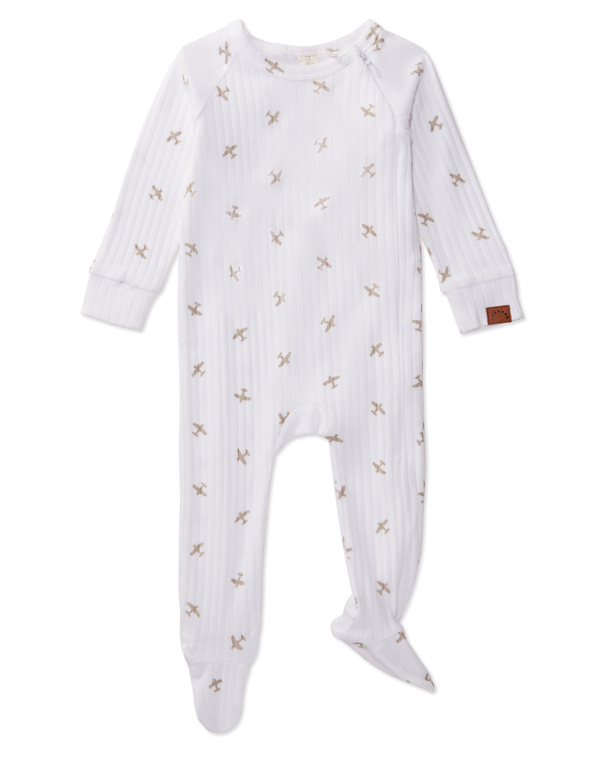3 Piece Baby Boys "Airplane" Ribbed Cotton Rich Footie Set