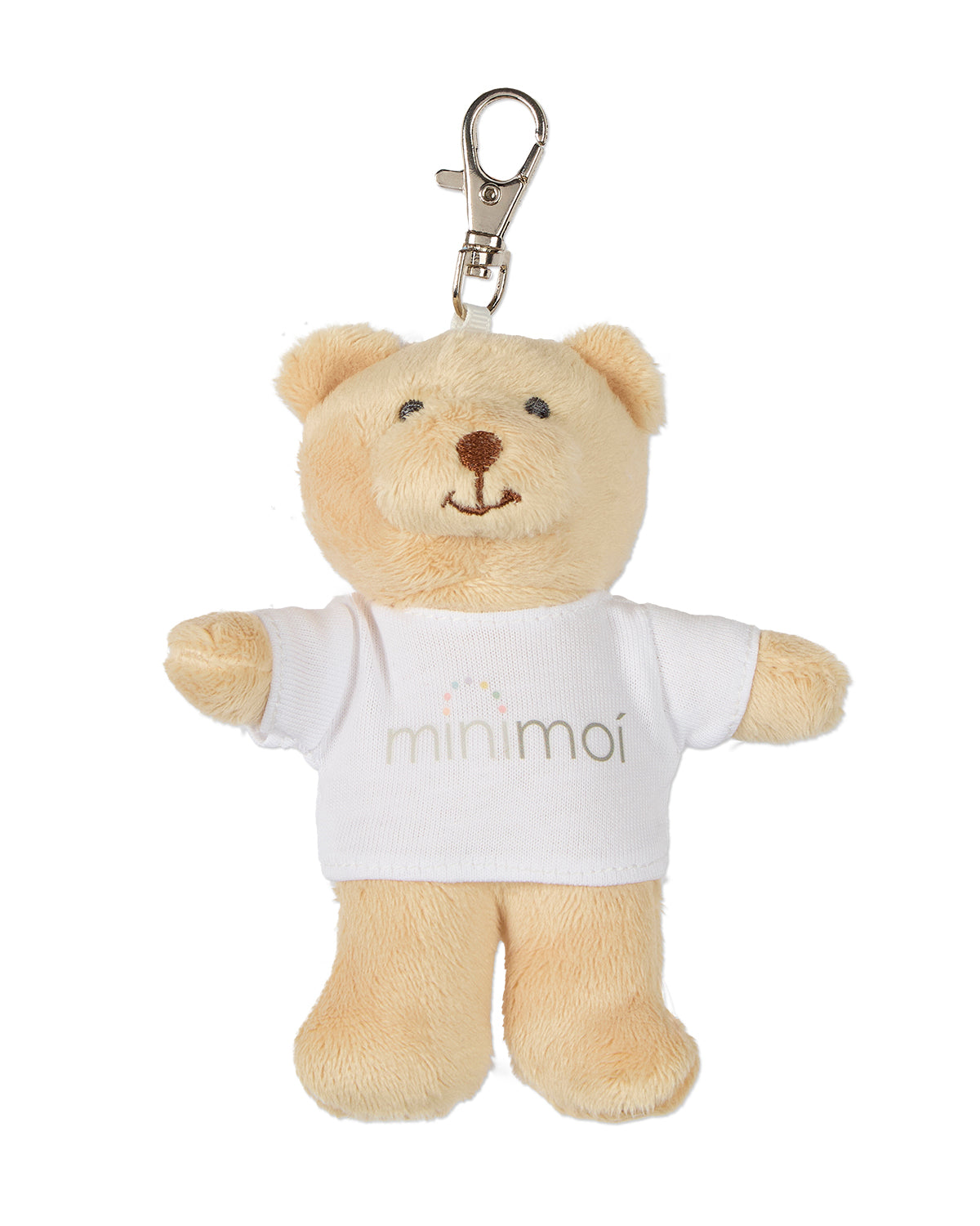 MiniMoi Faux-Fur Fuzzy Bear Keychain with Carabiner