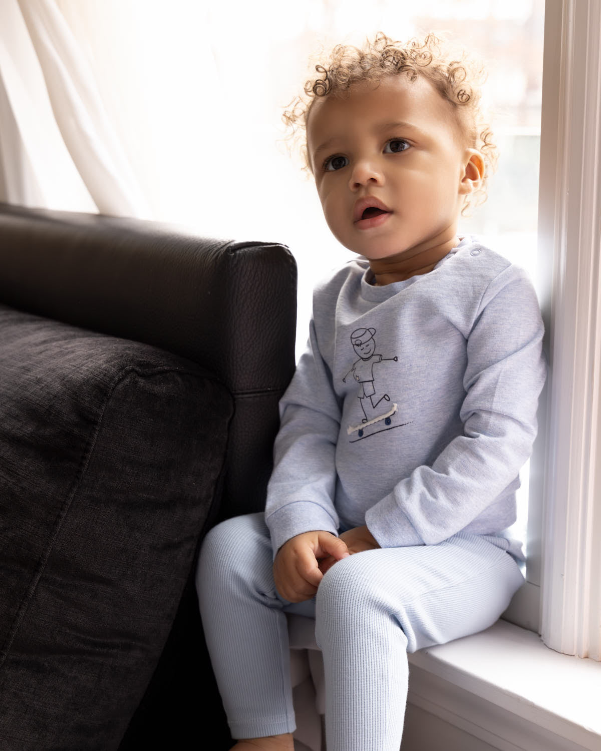 2 Piece Toddler Boys "This Is How I Roll" Cotton Rich Legging Set