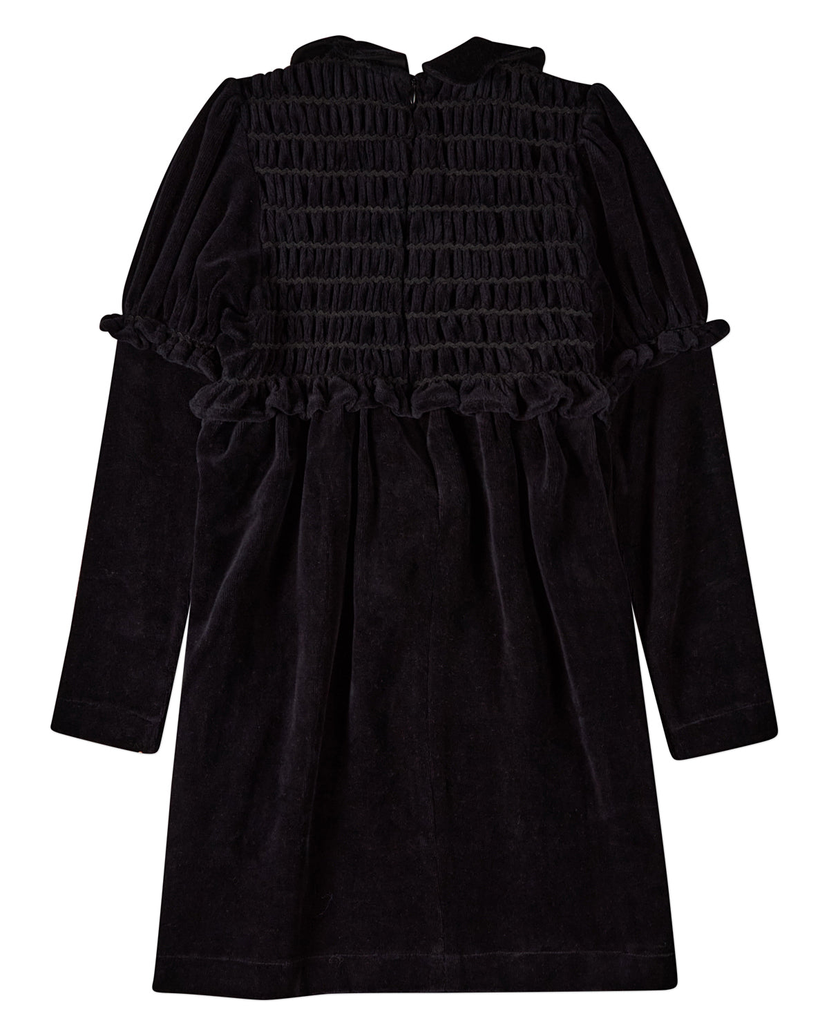 Girls Cotton-Rich Velour Smocked Below-Knee Long Midi Dress