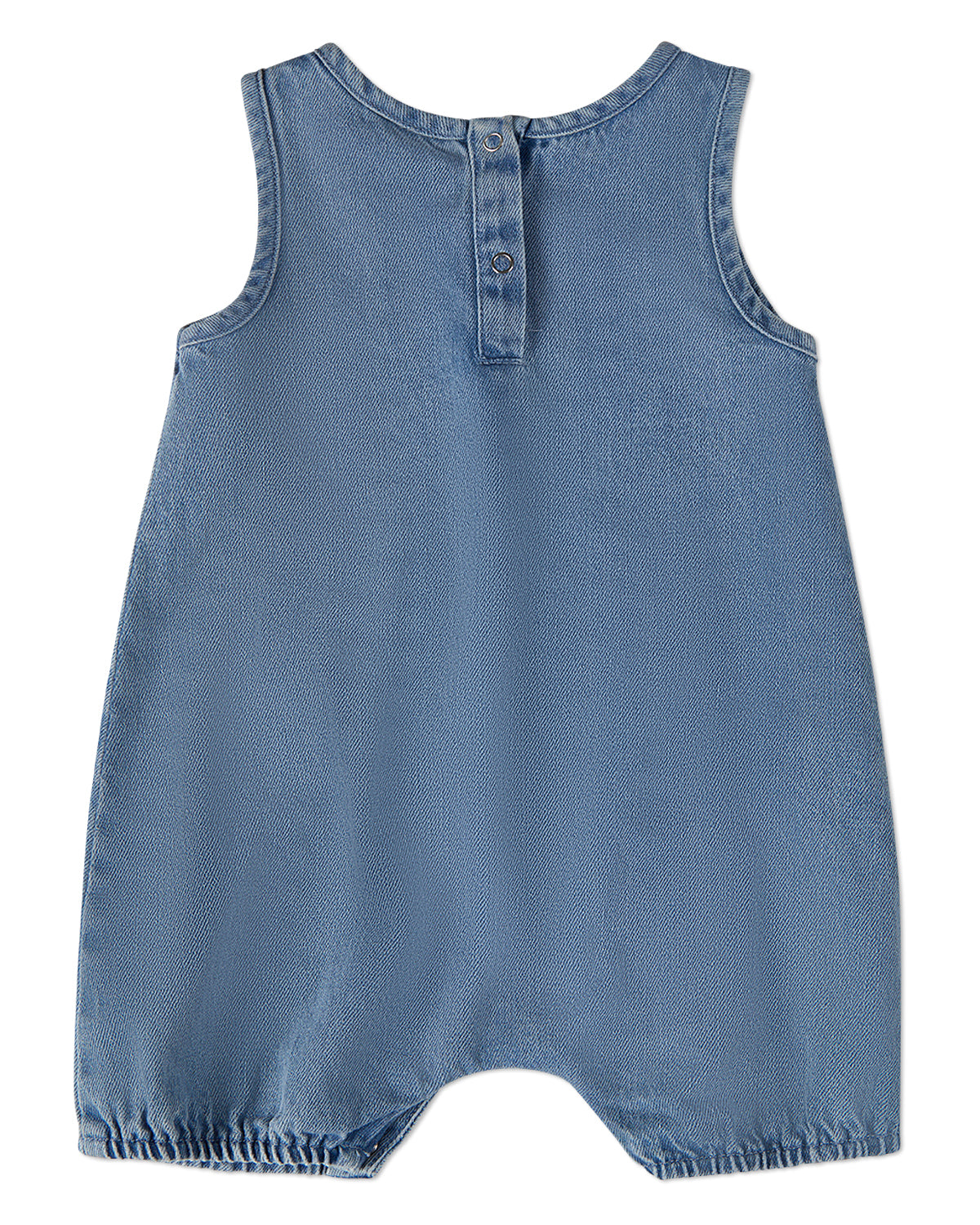 Baby and Toddler Boys "Petit Etoile" Cotton Denim Shorts-Style Romper