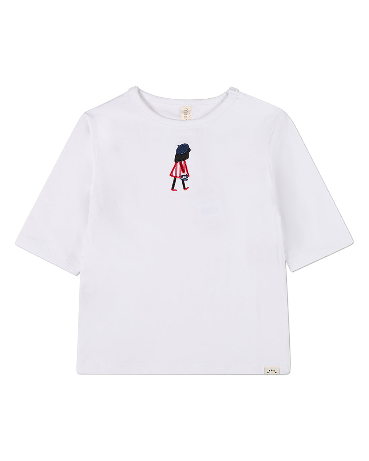 Girls Embroidered "The Girl's Favorite Purse" Cotton-Rich 3/4-Sleeve T-Shirt