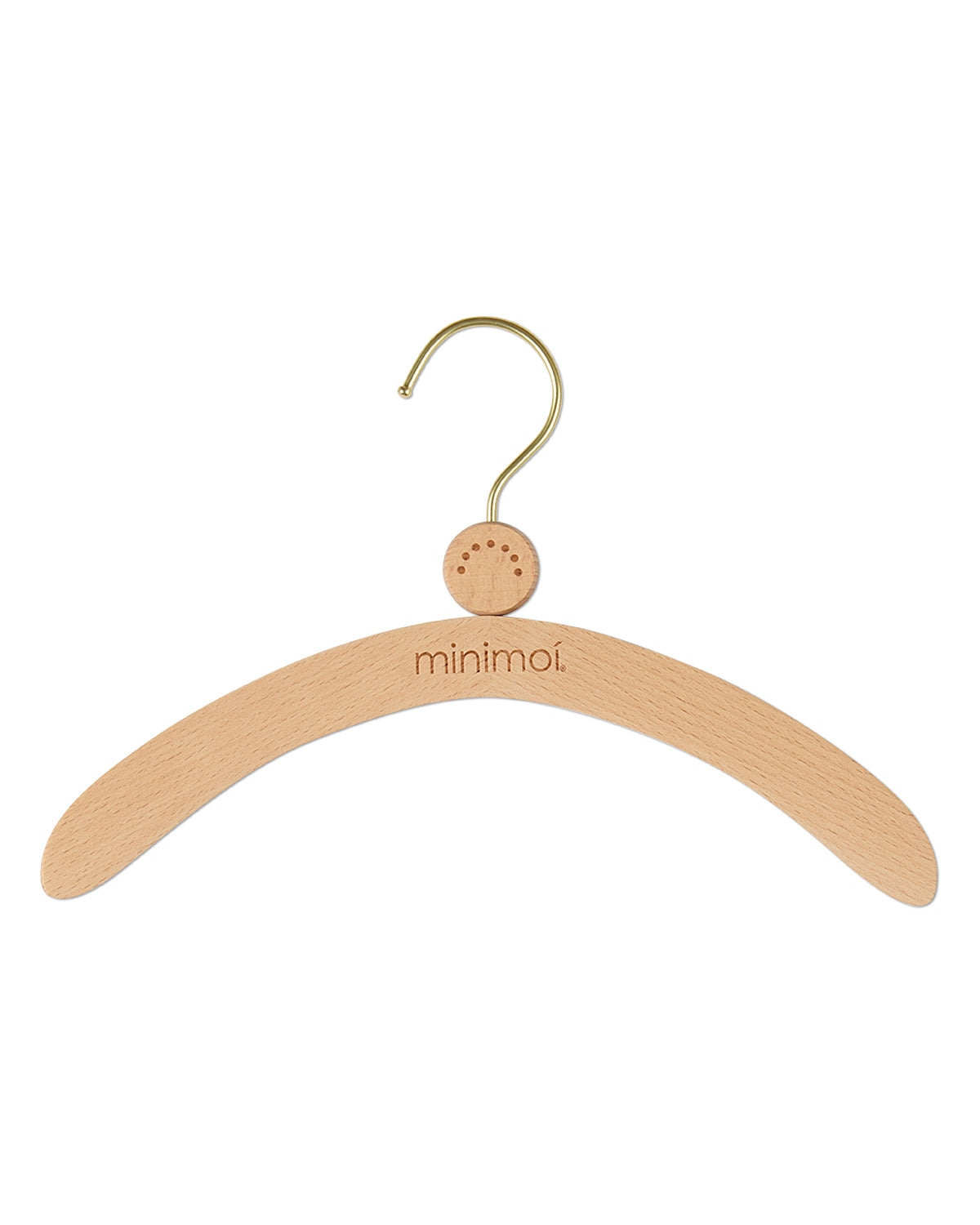 MiniMoi Baby and Toddler Solid Beech Wood Clothes Hanger