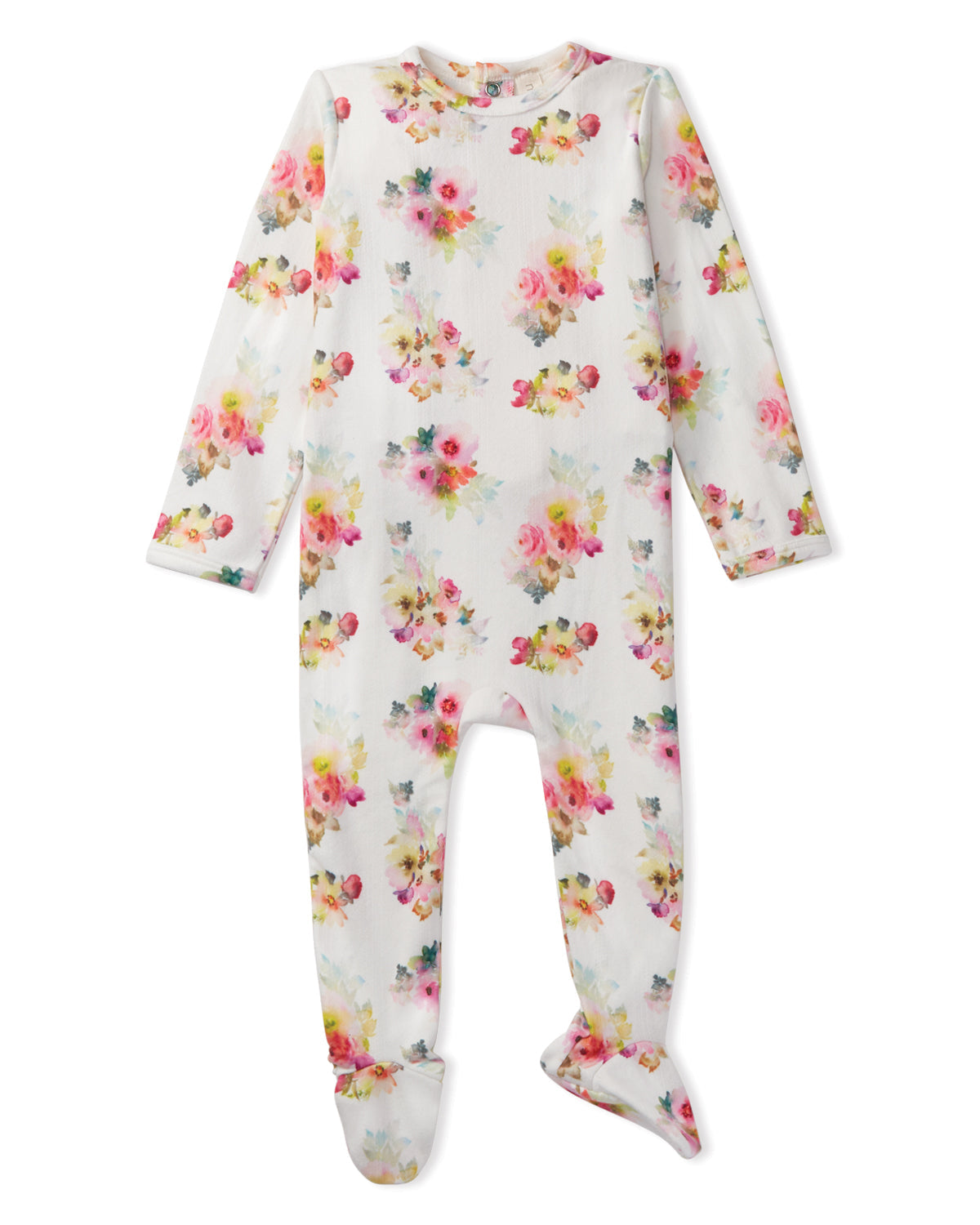 Baby and Toddler Girls Floral-Print Pointelle Footie