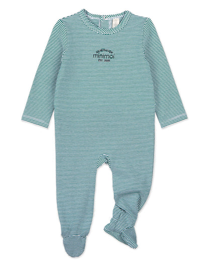 Baby and Toddler "Generation MiniMoi" Stretchy Mini-Striped Cotton-Rich Footie