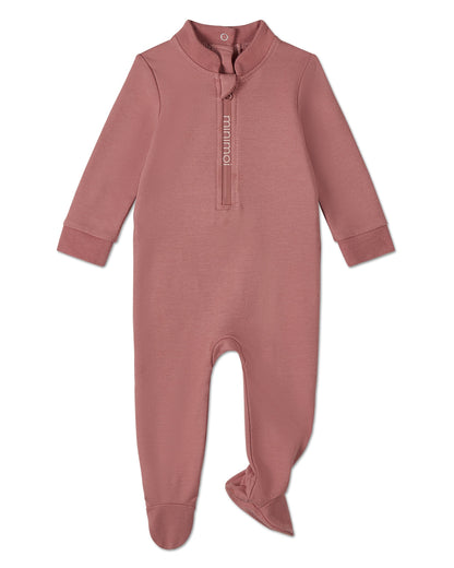 Baby Half Zip Stretch Cotton Blend Footie