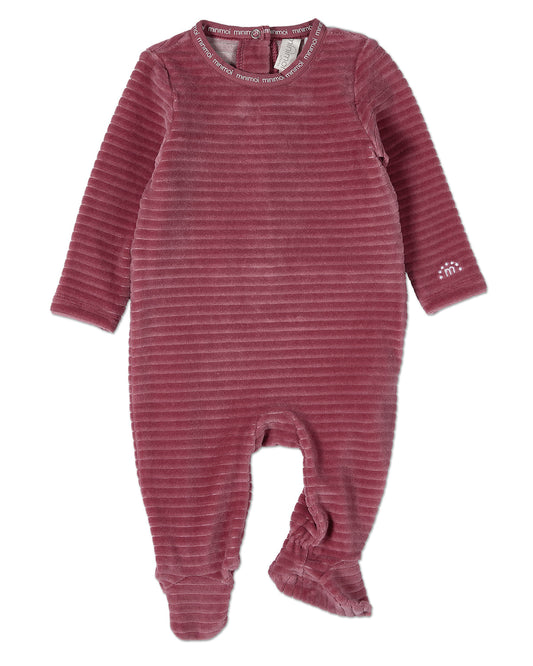 Baby and Toddler Cotton-Rich Drop-Needle Footie With MiniMoi Trim