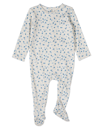 Baby and Toddler Boys "Blue Confetti" Pointelle Footie